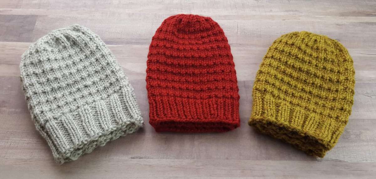 andalusian risa knit hat features textured knit stitches and decrease for knit hat shaping