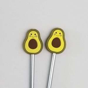 silicone avocado point protectors for knitting needles