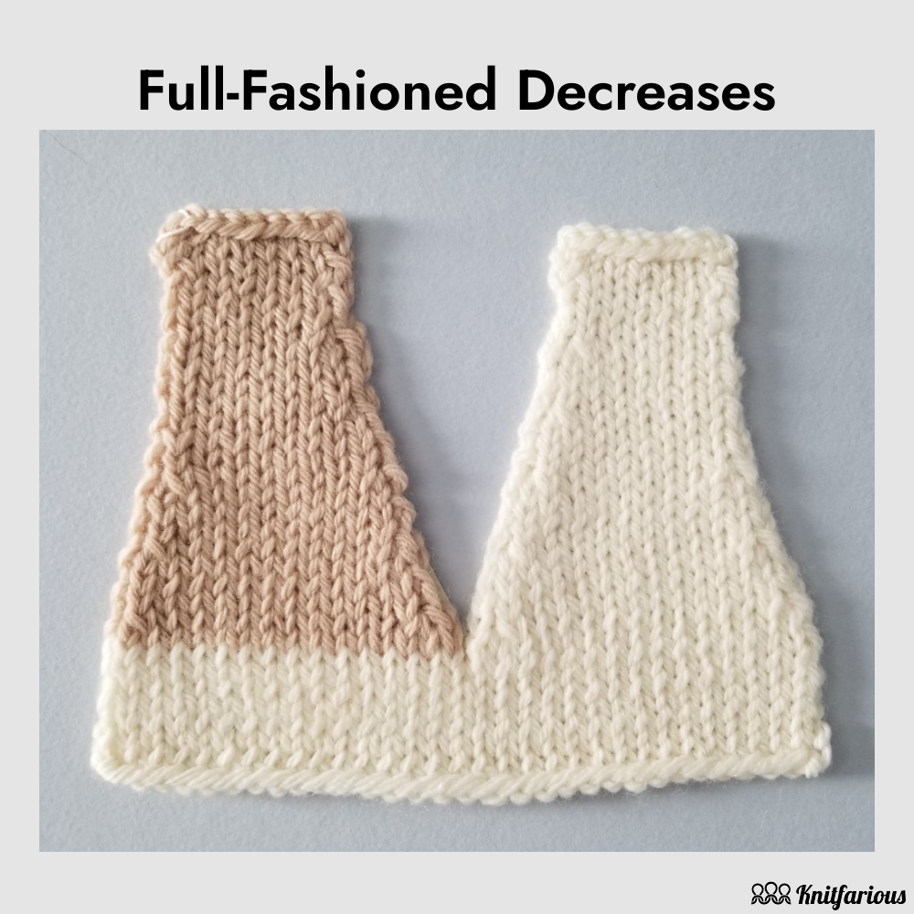 k2tog decrease followed by SSK knitting decrease
