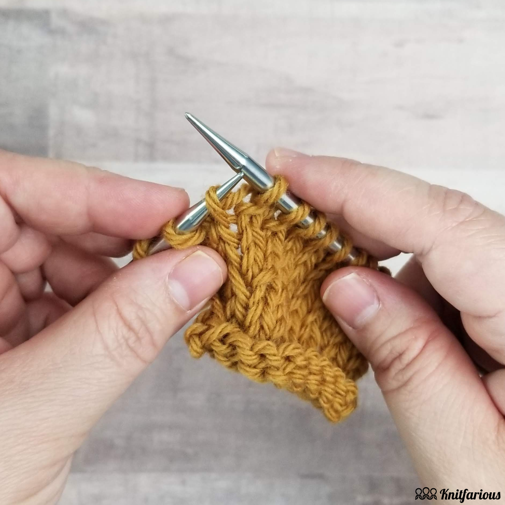 when making the Left Lifted increase, identify the left leg of that stitch below and 